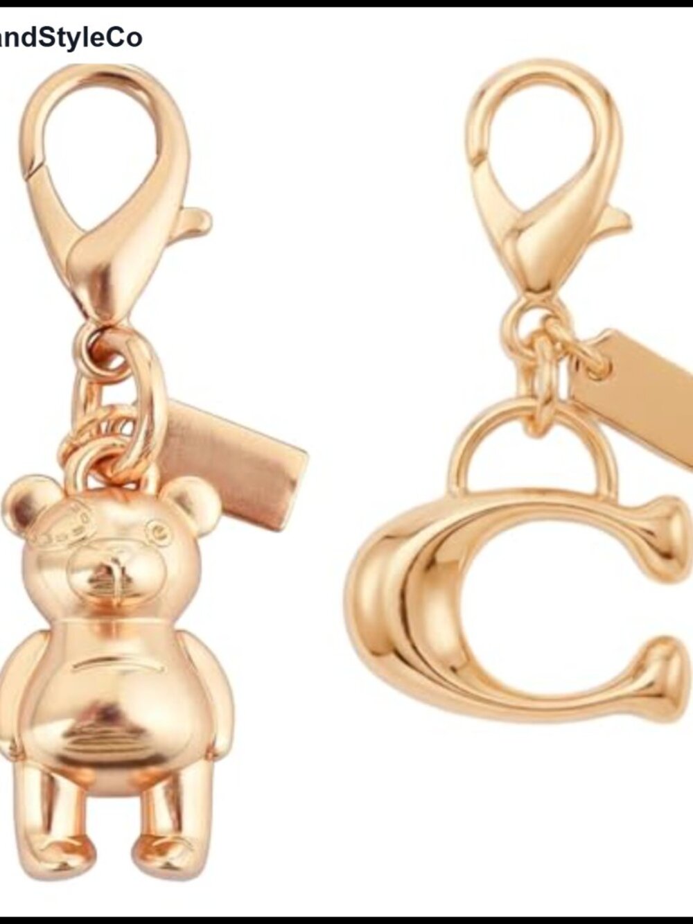 Brass Bear Bag Charm Novelty Keychain